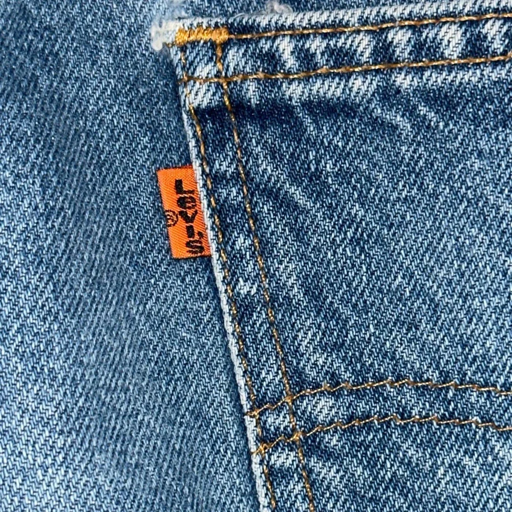 Vintage Levis 517 Orange Tab Jeans Mens 32x29 Medium Wash Straight Leg Denim